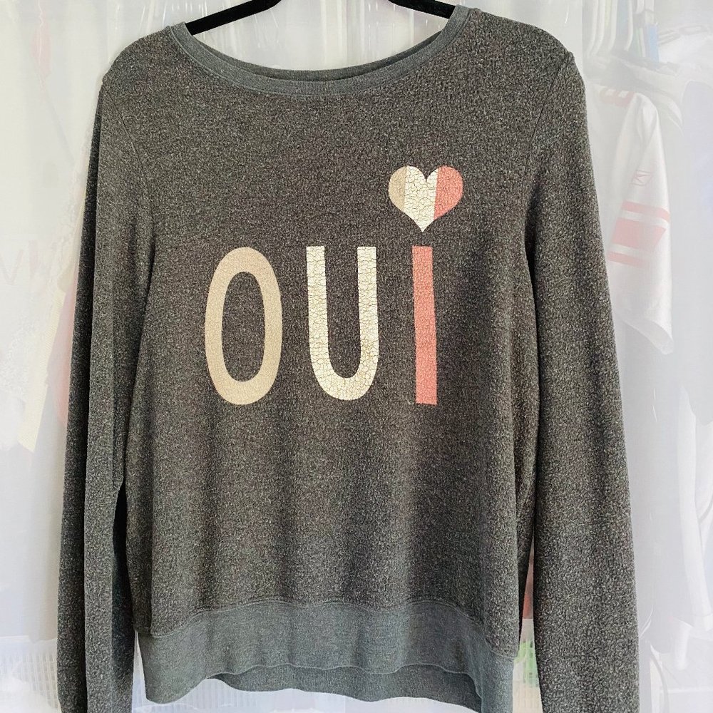 WILDFOX Oui Grey Sweater
